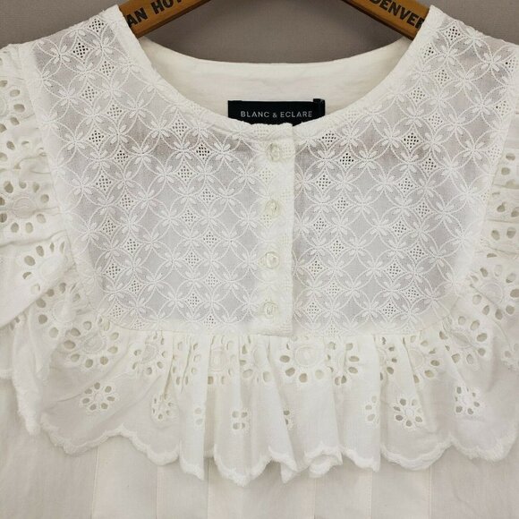 New Blanc & Eclare Allie White Baby Doll Dress 2 - Picture 3 of 6